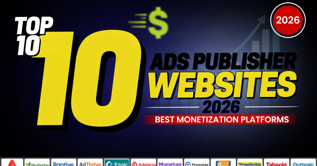 Top 10 Ads Publisher Websites 2026 | Best Monetization Platforms